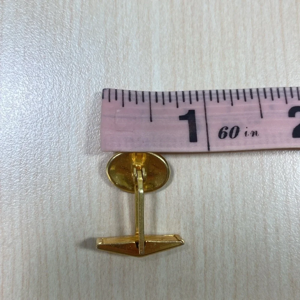 Vintage Elegant Gold tone and Black Cufflinks